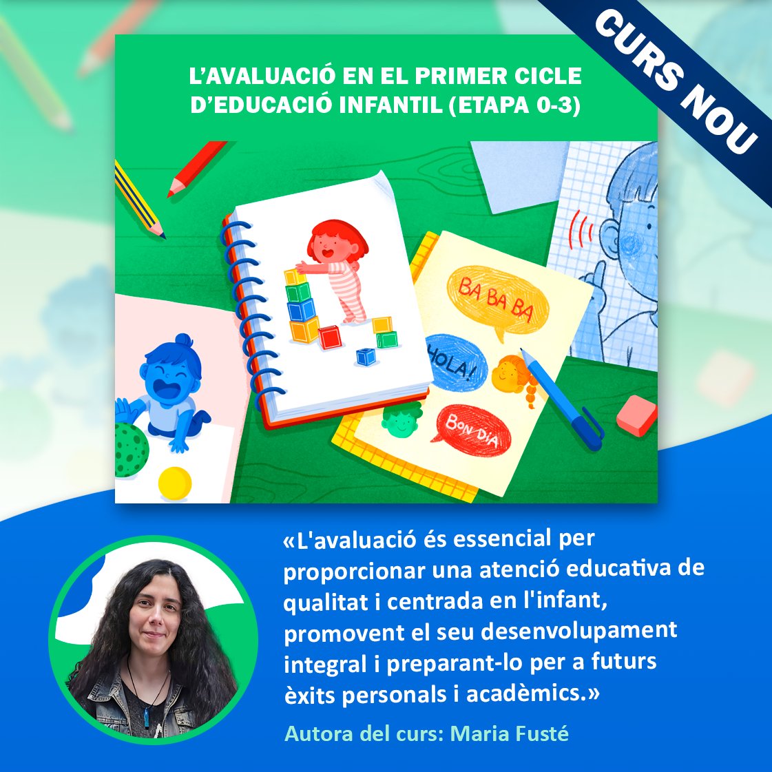 SomDocents's tweet photo. L'avaluació durant el primer cicle d'educació infantil és essencial per proporcionar una atenció educativa de qualitat i centrada en l'infant, promovent el seu desenvolupament integral. No et perdis aquest nou curs!

https://t.co/h1IQyEZjrc https://t.co/605ymi4GPb