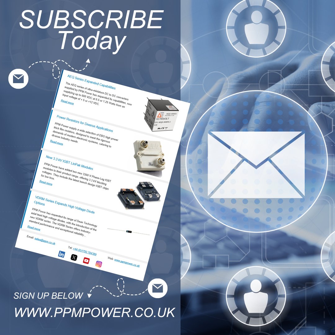 pulsepower's tweet image. 📢 Stay informed, stay ahead! 🌟 Subscribe now to PPM Power’s news for your monthly dose of insightful updates and thought-provoking content. More product info here 👉 ppmpower.co.uk
#powersupply #DCConverter #PowerResistors #Resistors #IGBTModules #Diodes #HighVoltage