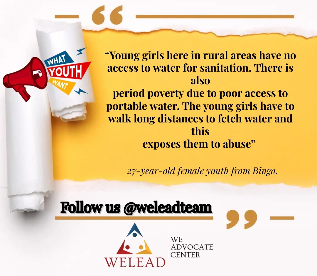 What Youth want is an end to Period Poverty!!! 
##WhatYouthWant 
#WeLeadTrust