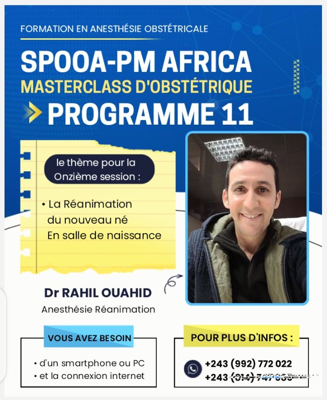 Bienvenue a notre onzième session Masterclass, elle sera animée par @OuahidRahil et portera sur La réanimation du nouveau né en salle de naissance, C'est la dernière semaine Master-class @AFSRA10 @SFAR_ORG @JEPUanesthesie @SaferSurgery @wfsaorg @Assoc_Anaes @AnesthesieClub @PIH