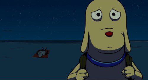 Mariorarara's tweet photo. Yo no creo que Perro no haya hecho todo por recuperar a Robot. Interpreto que la película no es sobre un rescate sino sobre una pérdida y cómo lidiar con ella. Perro si hace lo que puede por ayudar a Robot, pero el destino era dejarlo ir; lo que pareciera un rescate en realidad era él aferrado a no dejarlo ir. La fecha que se posterga, las estaciones que pasan, la vida que continua y Perro sigue pensando en que recuperará a su amigo Robot, cuando este ha cambiado (literalmente en sus partes), ha visto, vivido y experimentado nuevas formas de amor que harían que Perro se encontrara un alguien distinto. Y es lo que nos pasa cuando queremos recuperar gente de nuestro pasado esperando que la vida no haya pasado por ellxs y sigan siendo lxs que eran cuando les dejamos.
‘Robot Dreams’ es la hermosa historia de amor y amistad de Perro con Robot, sólo que la historia termina mucho antes que la misma película. Como los grandes momentos no duran toda la vida.