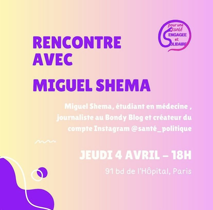 À l’occasion d’une rencontre organisée par le collectif étudiant @sante_engagee_solidaire, j’aborderai les utilisations naturalisantes des catégories sociales dans le champ médical. La rencontre est ouverte à tous/toutes. Rdv Jeudi 4 avril à 18h, au 91 bd de l’Hopital, Paris