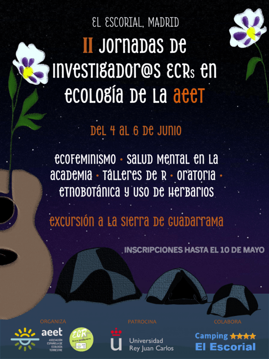 📢 Ya están aquí las II Jornadas de Jóvenes Investigadores en Ecología @_AEET_ Del 4 al 6 de junio en El Escorial (Madrid). Toda la información y formulario de registro (hasta el 10 mayo) en: aeet.org/es/comisiones/… Animaos a participar!!!