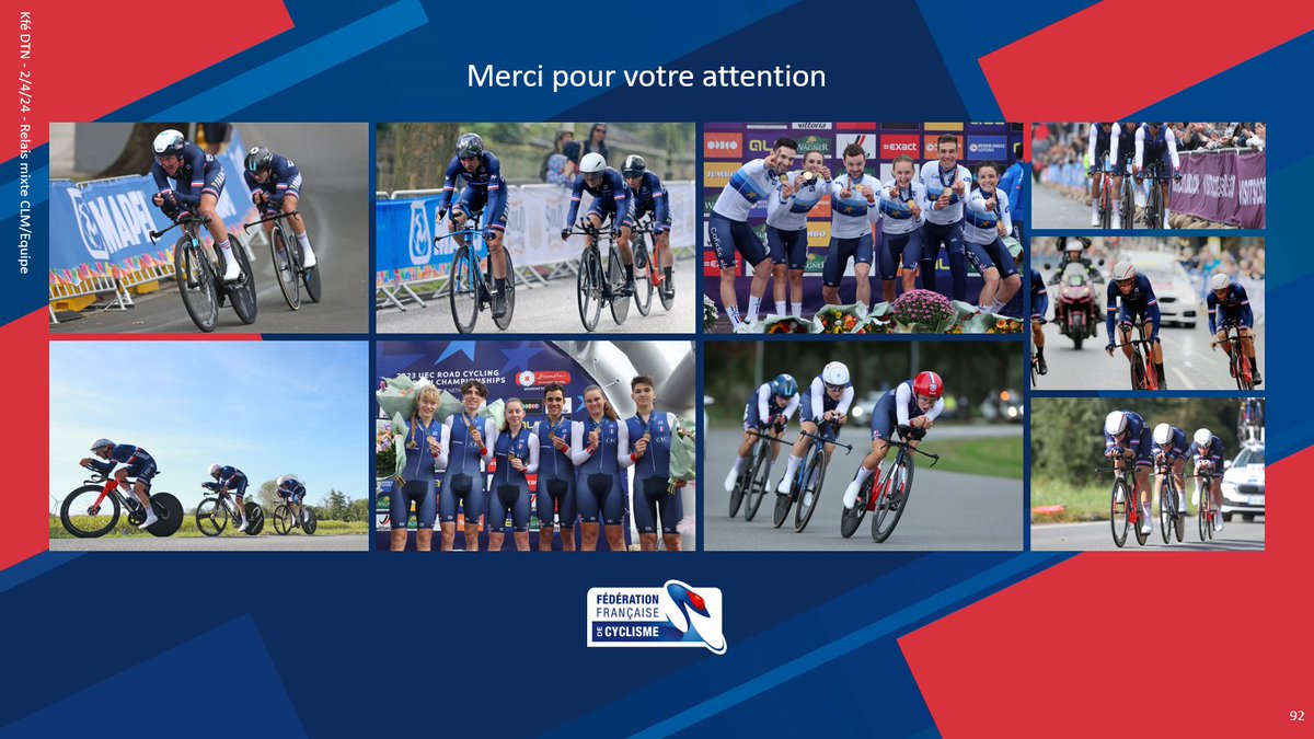 ☕️ Kfé de la DTN ce matin, j'ai pu présenté une analyse du CLM Relais Mixte.
🧩Actuellement, les performances 👩expliquent davantage la perf que celles des👦...
🔑Apprendre à rouler (très) vite, c'est aussi bien se protéger en optimisant les phases d'abri