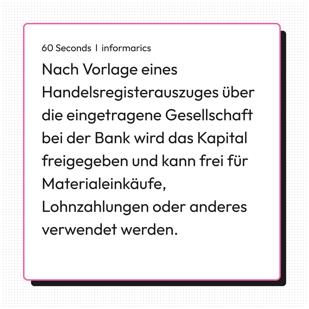 numarics's tweet image. Wusstest du, dass in der Schweiz das Stammkapital einer neu gegründeten GmbH nach der Eintragung ins Handelsregister für Firmenzwecke genutzt werden kann? 

Hast du Fragen zur Firmengründung in der Schweiz? Wir helfen gerne.
bit.ly/4afjAAj 
#StartupSchweiz
