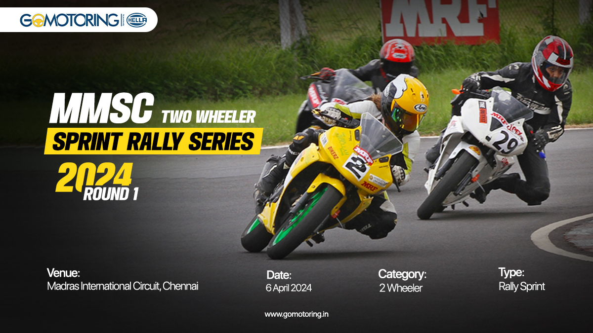 Get ready to rev your engines at the MMSC Two Wheeler Sprint Rally Series 2024 - R1! Join the thrill at the Madras International Circuit in Chennai on April 6th for adrenaline-fueled action. 🏍️💨 #TwoWheeler #MadrasInternationalCircuit #MMSC #MotorSports #GoMotoring