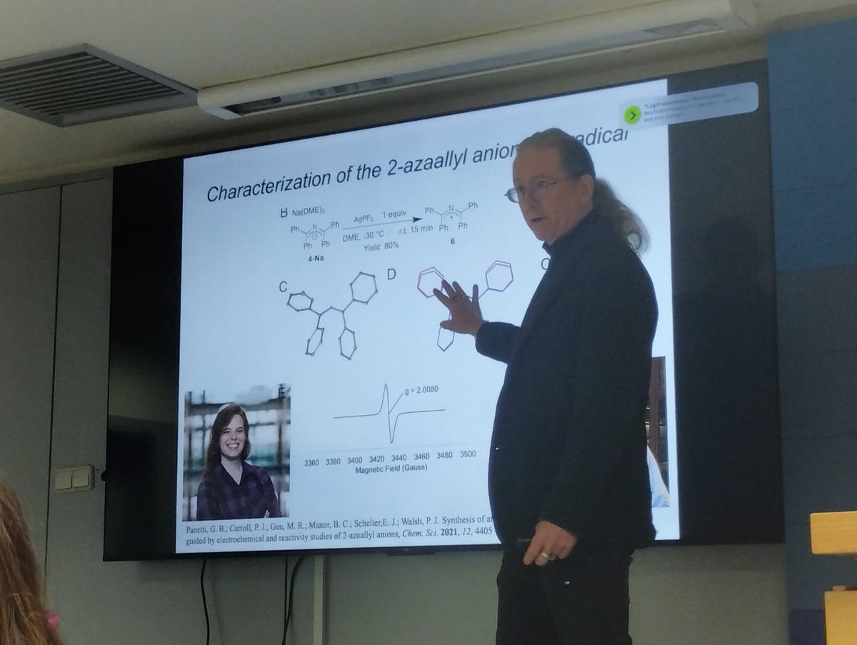 @PennChemistry @cvaldesuniovi @CienciasUAM @UOrganicchem Now, we started with a great talk from Patrick Walsh!!! from @PennChemistry