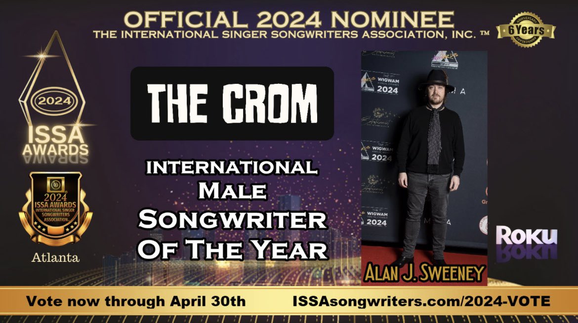 Voting opens at 1pm UK time. issasongwriters.com