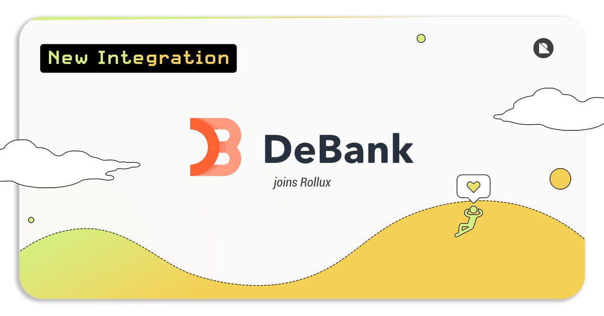 ๐ ๐๐๐๐๐๐๐๐ (@news1lead) on Twitter photo ๐ฆ <a href="/RolluxL2/">ROLLUX</a>, the L2 of @Syscoin, has integrated with <a href="/DeBankDeFi/">DeBank</a>.
 
๐ฌ #DeBank is a Web3-based messaging and social network, facilitating connections among asset holders across EVM ecosystems, while also providing advanced portfolio management tools.
๐ฝ VISIT ๐ฆ <a href="/RolluxL2/">ROLLUX</a>, the L2 of @Syscoin, has integrated with <a href="/DeBankDeFi/">DeBank</a>.
 
๐ฌ #DeBank is a Web3-based messaging and social network, facilitating connections among asset holders across EVM ecosystems, while also providing advanced portfolio management tools.
๐ฝ VISIT