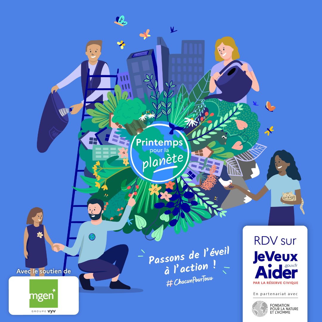 🌏 Engagez-vous pour la préservation de notre planète !

MGEN s’associe de nouveau à JeVeuxAider.gouv.fr et se mobilise pour protéger notre #environnement.

🌱 #PrintempsPourLaPlanète, c’est l’occasion idéale pour devenir #bénévole. 

 🔗 tinyurl.com/29bmp49x