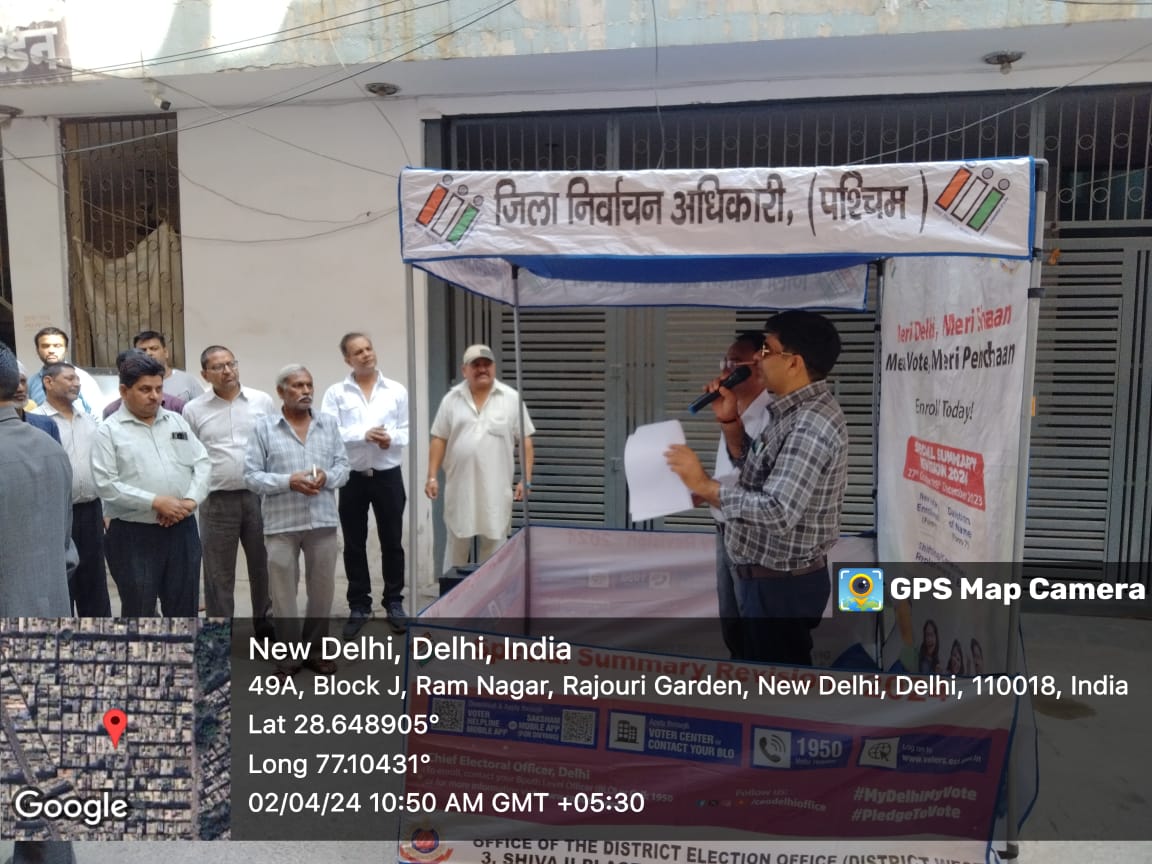 Matdata jamghat ( voter Awareness activity) in Rajouri Garden, Delhi. #ChunavKaParv #DeshKaGarv #YouAreTheOne #LokSabhaElections2024 @ECISVEEP