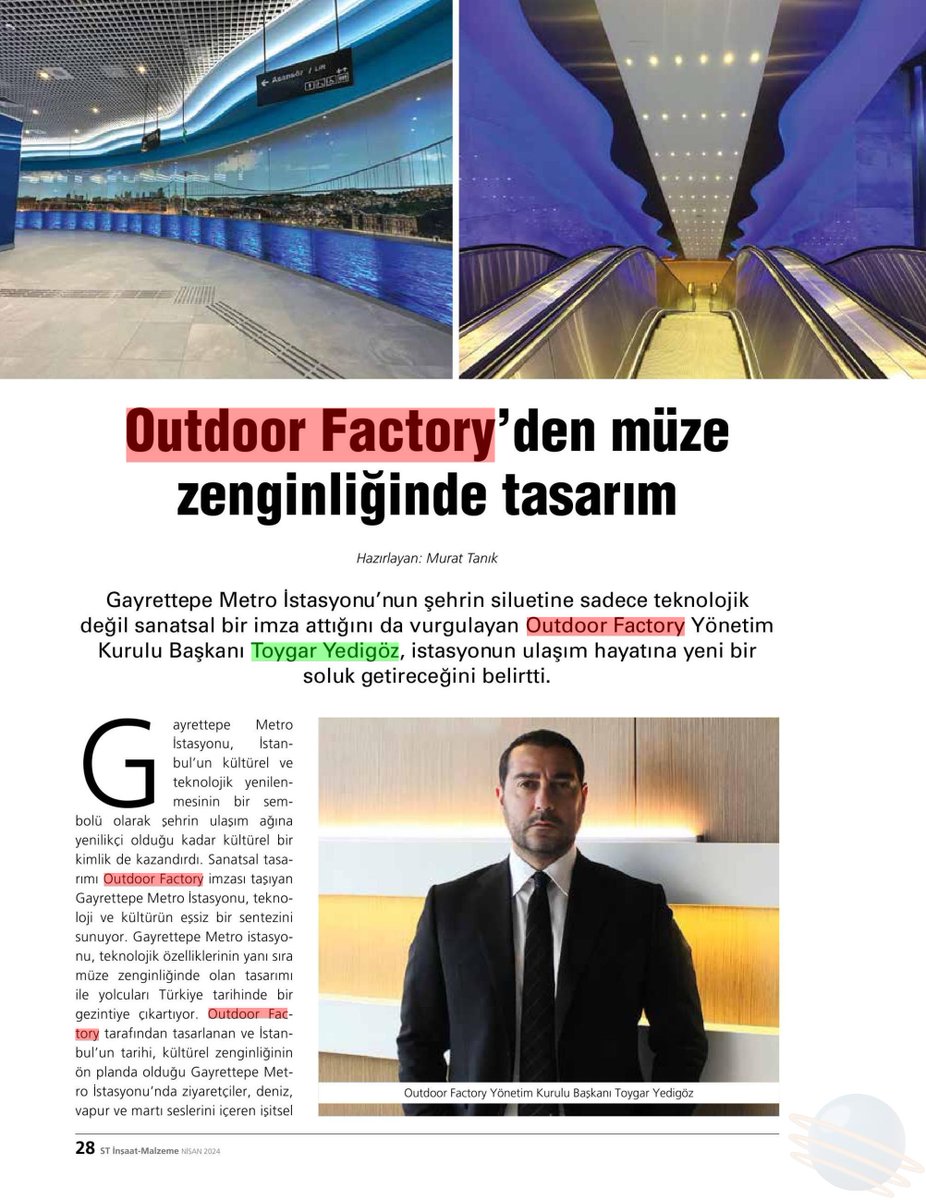 outdoorfactory's tweet photo. İnşaat, Yapı ve Malzeme Dergisi'nde yayınlanan haberimiz.
#metrotasarım #tasarımveuygulama #OutdoorFactory https://t.co/H6Z0SG2Ao3