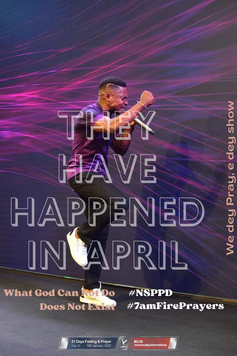They 🔥
Have 🔥
Happened 🔥
In April 🔥

What God Can Not Do Does Not Exist!👀

#NSPPD 🙏🏾
#7amFirePrayers 🔥
@RealJerryEze 🌍
#WeLoveYouPastorJerry 🌺
#ObrigadoPastorJerry ♥️