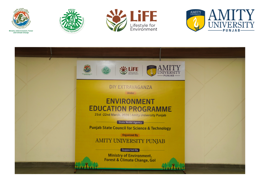 Eco Club of Amity University Punjab, Mohali recently conducted several workshops and competitions on the broader theme of Mission LiFE. (Tweet 1/1) #ProPlanetPeople #EnvironmentEducationProgram #MissionLiFE #ChooseLiFE #LifestyleforEnvironment #EEP #PSCST #MoEFClimateChange
