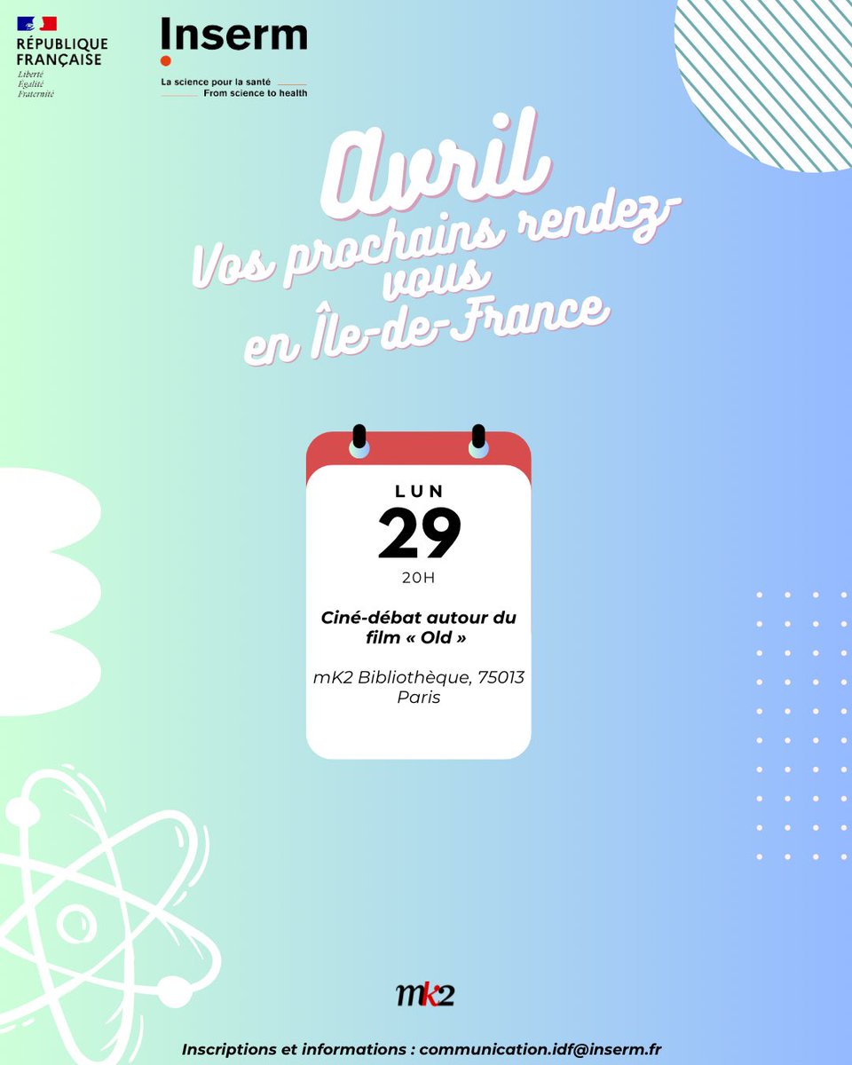 📅Vos prochains rendez-vous en #IledeFrance en avril 📣 Ne loupez pas notre #ciné-débat du mois ! À vos #agendas ! 🎟️