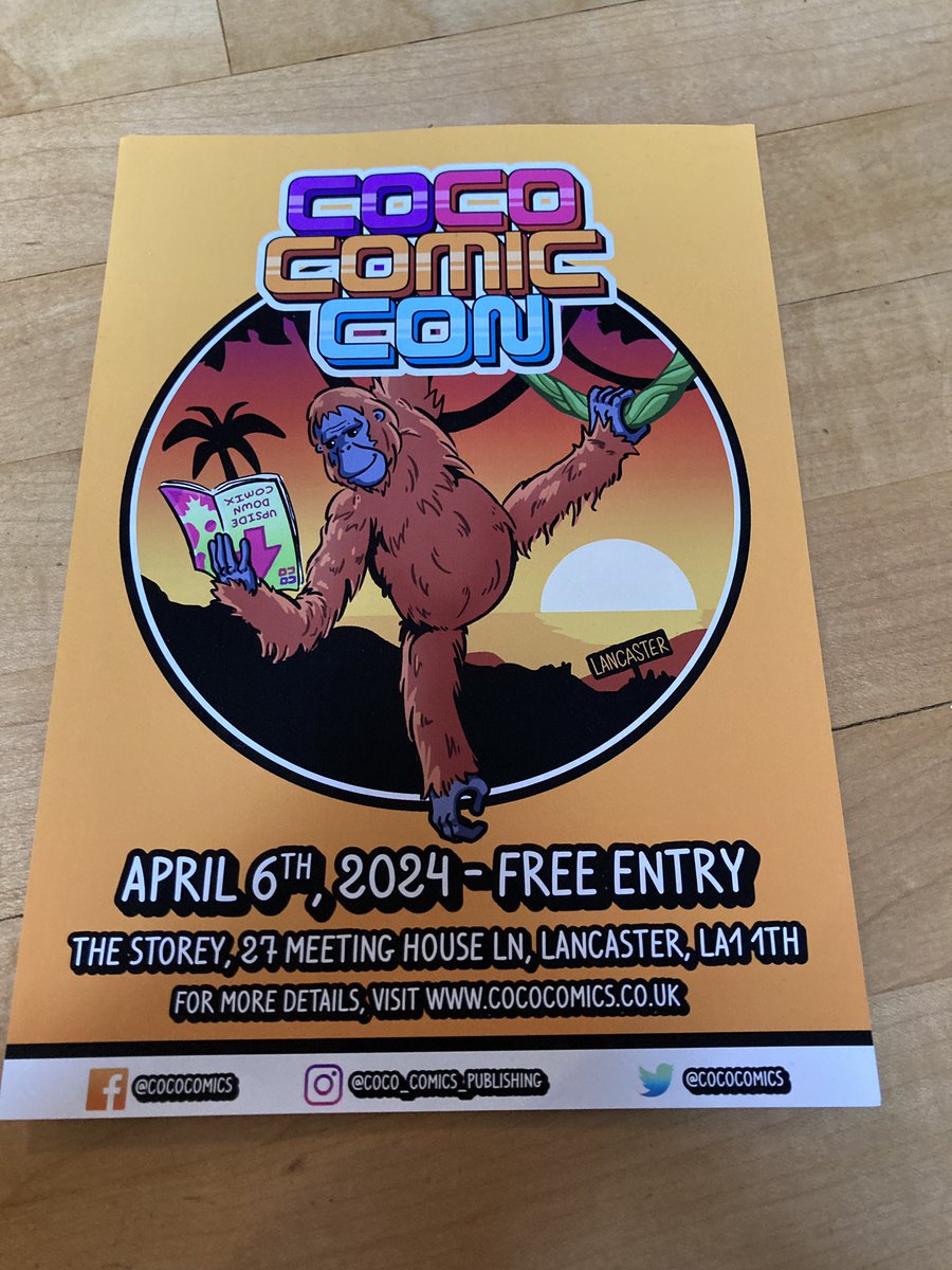 At The Storey, Lancaster this Saturday 6th April- Coco Comic Con - free entry - more info cococomics.co.uk @CocoComics