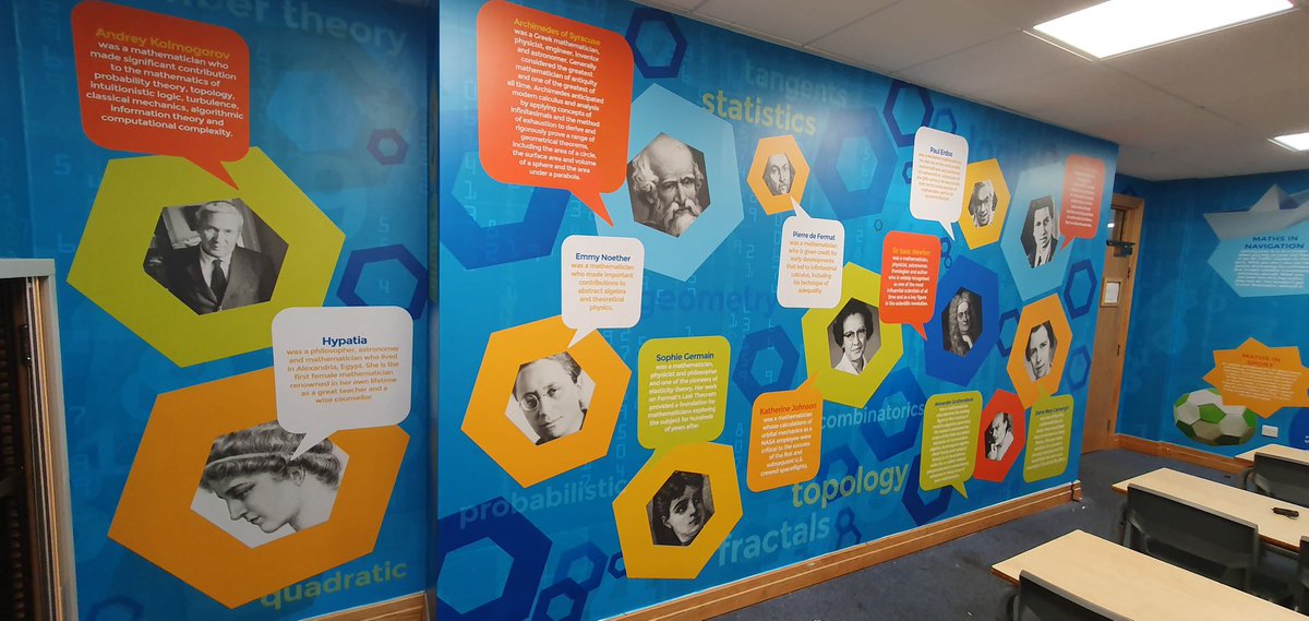 Design4Ed's tweet image. Celebrate Mathematics and Statistics Awareness Month with exciting maths murals! Bring the subject to life, engage students, and reinforce key concepts. Enhance your learning environment with our custom murals. Contact us for more information.
#MathStatMonth #MathsMurals #WallArt