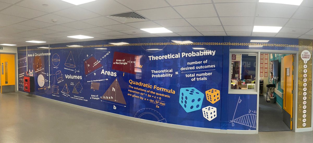 Design4Ed's tweet image. Celebrate Mathematics and Statistics Awareness Month with exciting maths murals! Bring the subject to life, engage students, and reinforce key concepts. Enhance your learning environment with our custom murals. Contact us for more information.
#MathStatMonth #MathsMurals #WallArt