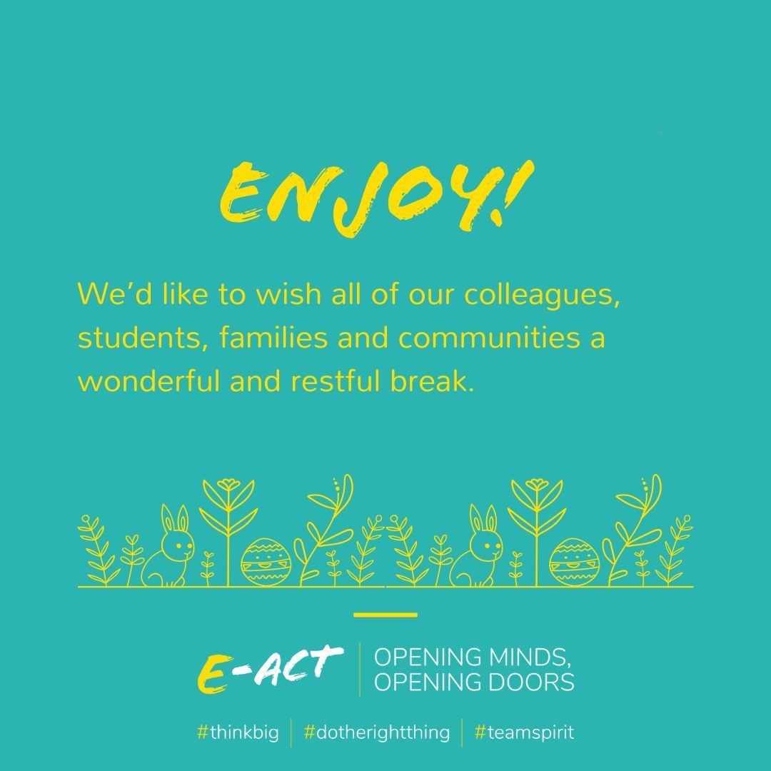 🌟We'd like to wish all of our colleagues, students, families, and communities a wonderful and restful break.🌟 Enjoy this well deserved time off with family and friends! #WeAreEACT