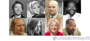 April 02 Today is the anniversary of the birth of Serge Gainsbourg (1928) Diane Cilento (1932) Brian Glover (1934) Marvin Gaye (1939) Mike Hailwood (1940) Leon Russell (1942) Sue Townsend (1946) Rodney King (1965) 3/3