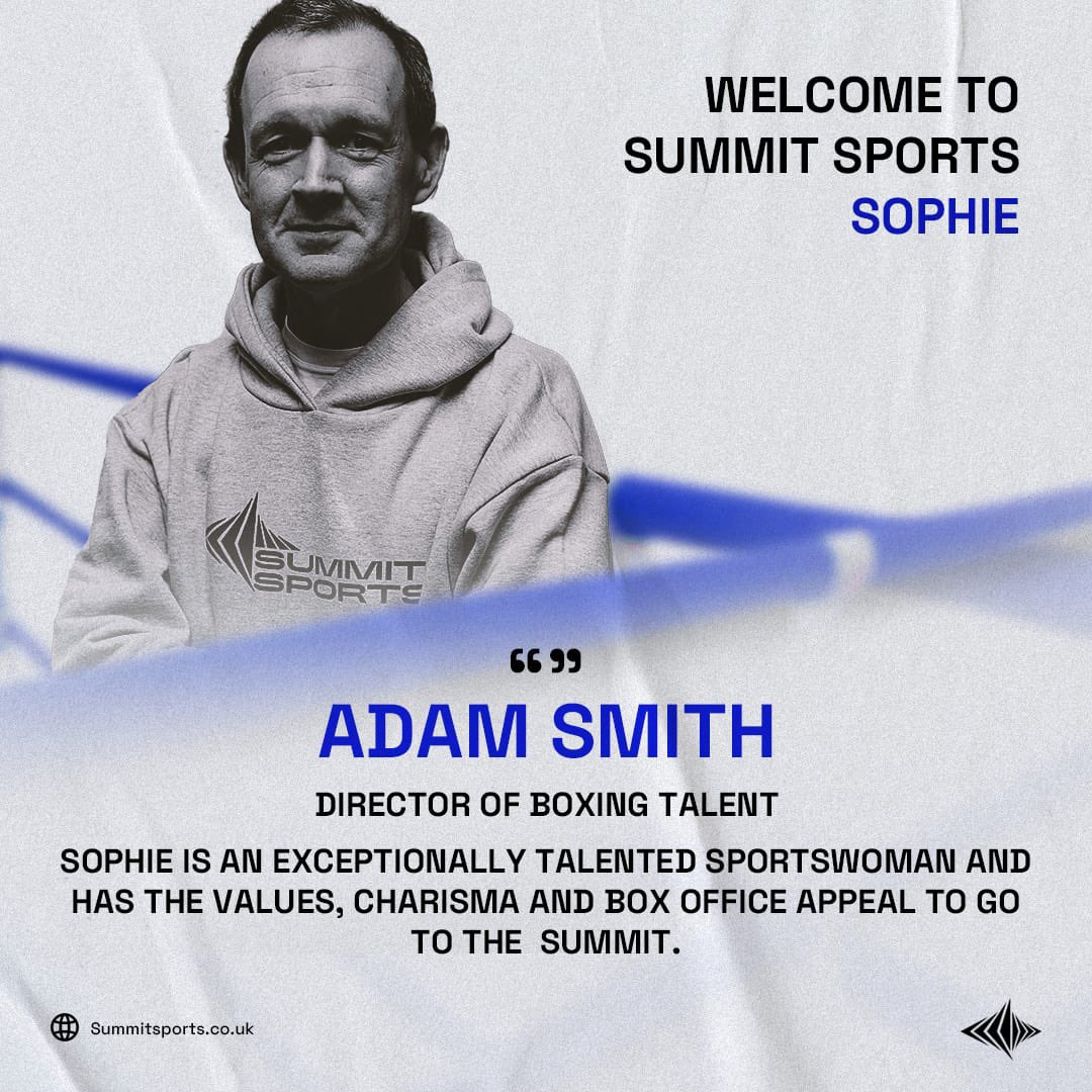 Announcement! Exciting, talented and versatile Sophie Alisch joins the Summit Sports roster. 🥊 

summitsports.co.uk/press-release/

#takingtalenttothetop