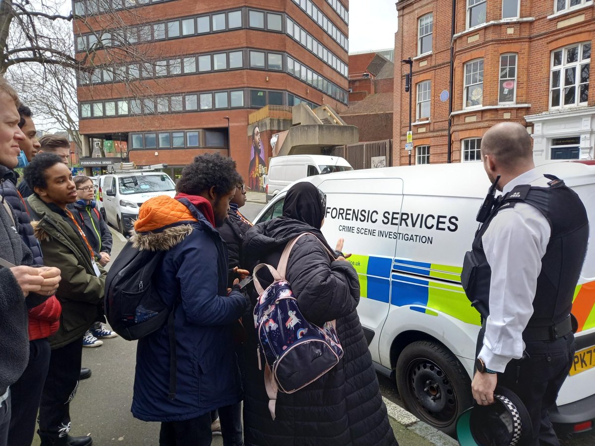 Students on our new #CommunityLiving programme visited Brixton Police Station and had a behind the scenes tour to check out the police cars! Afterwards officers came for a Q&A session about staying safe. More about our Community Living programme: buff.ly/4aja2UH