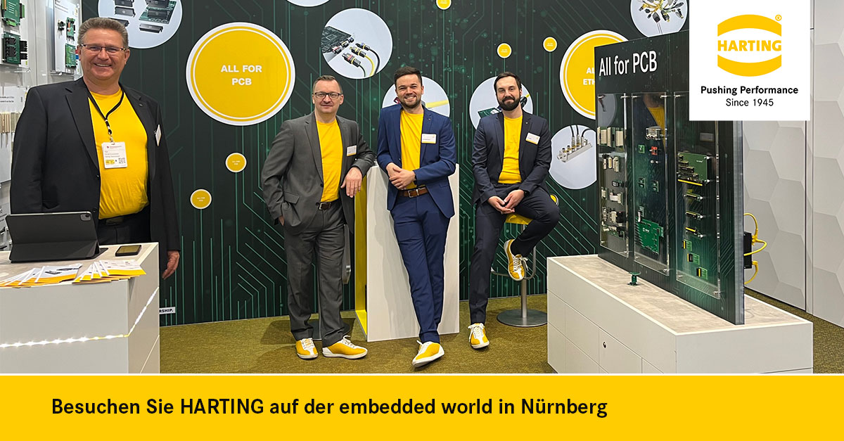 HARTING_Group's tweet image. Wir sind vom 9. bis 11. April auf der @embedded_world in Nürnberg!

Besuchen Sie HARTING in  Halle 3, Stand 156. 😊

#harting #embeddedworld #embeddedcommunity
