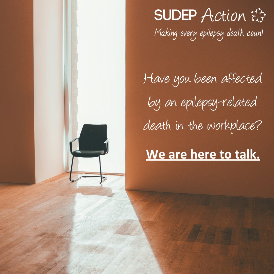 Have you been affected by an epilepsy-related death in your workplace? We are here to talk. Call in on 01235 772852 or email us at support@sudep.org #epilepsy #SUDEP #grief