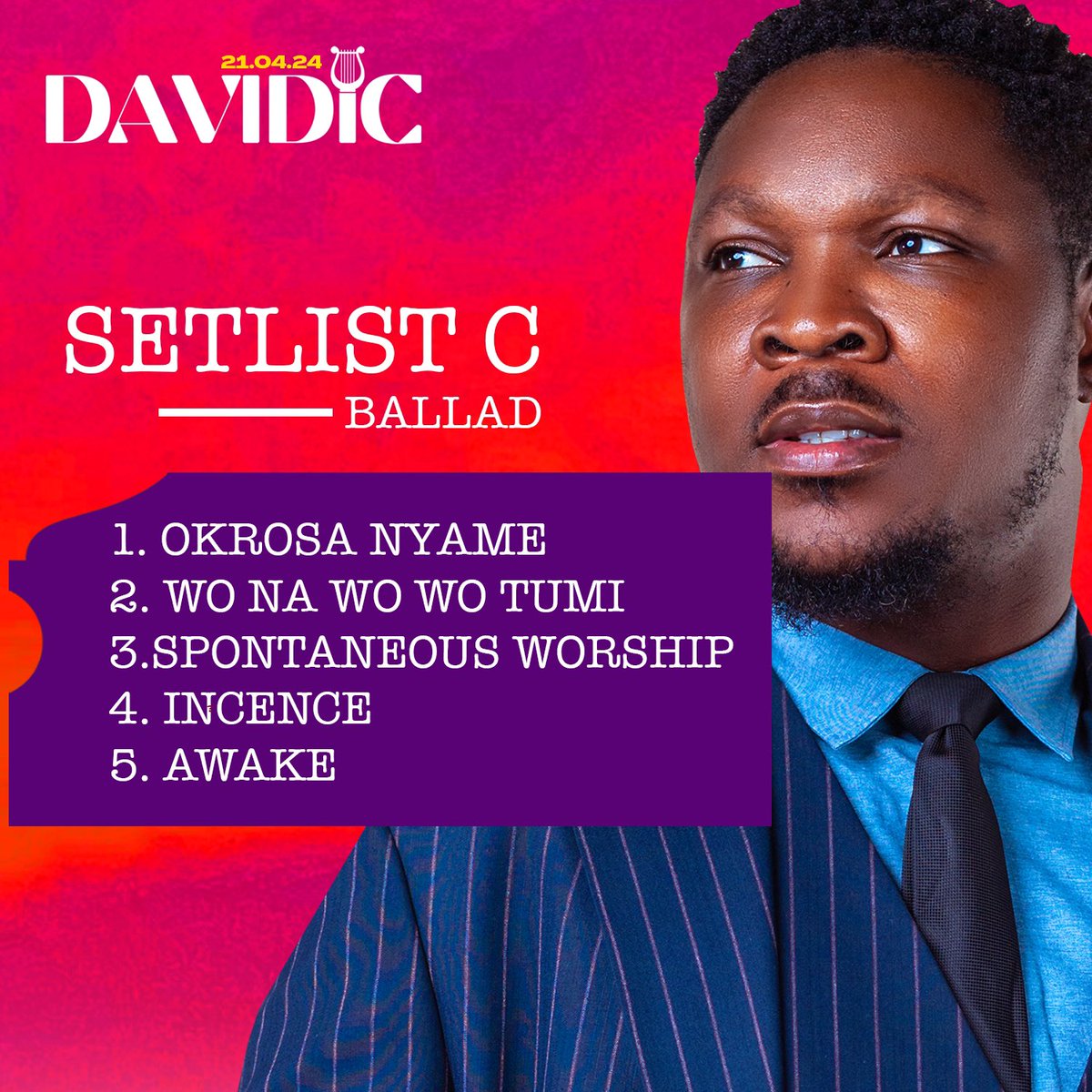 Which setlist are you voting for? A, B or C? #DAVIDIC