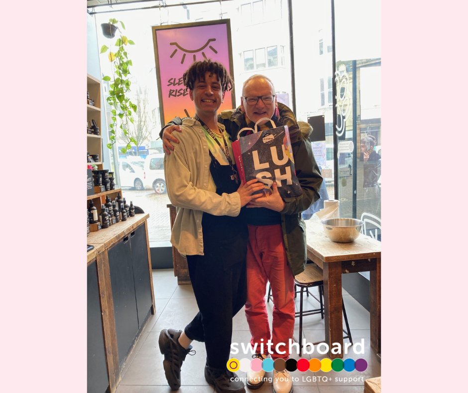 👏🏼 Huge thanks to @waitrose Hove and @LushLtd Brighton for donating items such as toiletries and period products to our free care packages, which we give to any #lgbtqia person who needs one. ✅ If you'd like to donate items for our packages, please email info@switchboard.org.uk