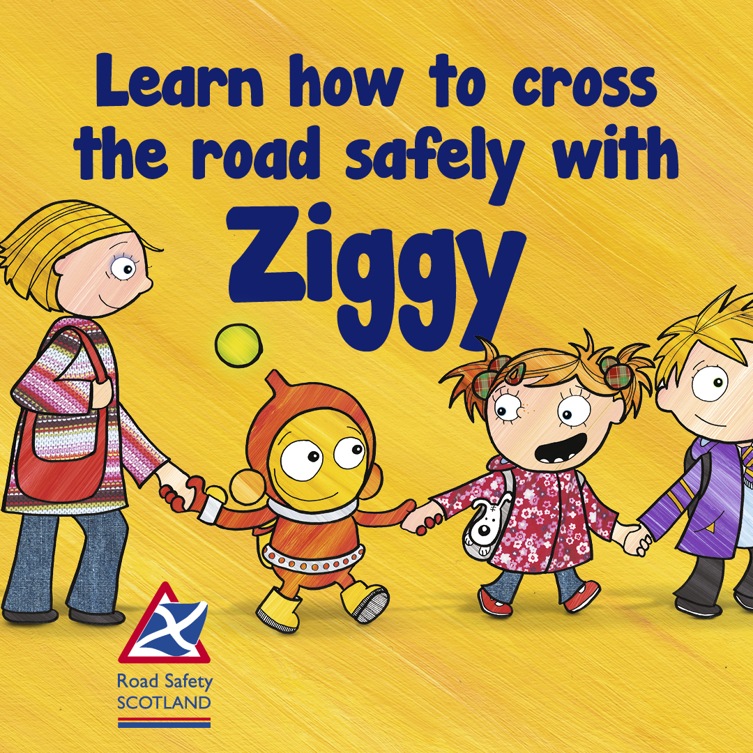 Learn how to cross the road safely with Ziggy
Bring your wee ones to the Burns Mall on 2nd &amp; 3rd April for a FREE storytelling show about Ziggy the alien 🚀🌎. 
For Ziggy games and stories visit roadsafety.scot 🚗 🚗 #GoSafeWithZiggy #BurnsMall