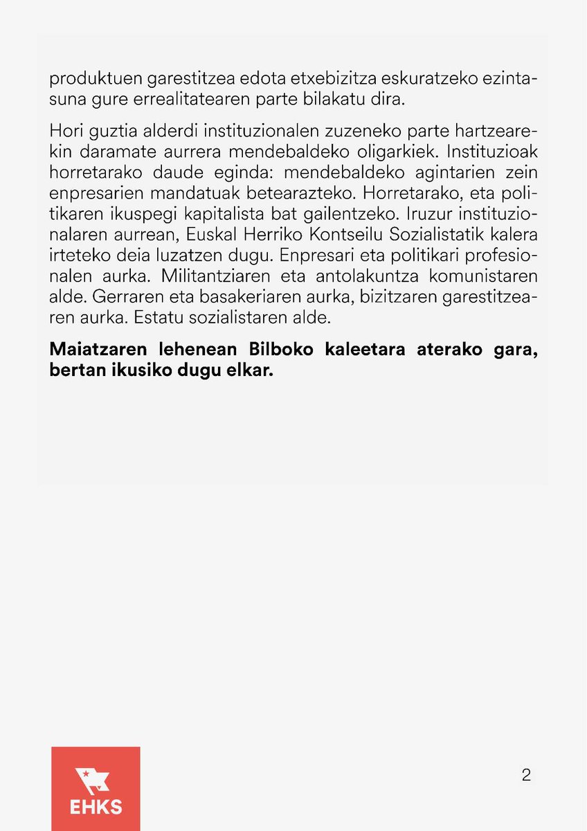 🚩 BADAGO ALTERNATIBA | Maiatzaren batean, manifestazioa Bilbon.