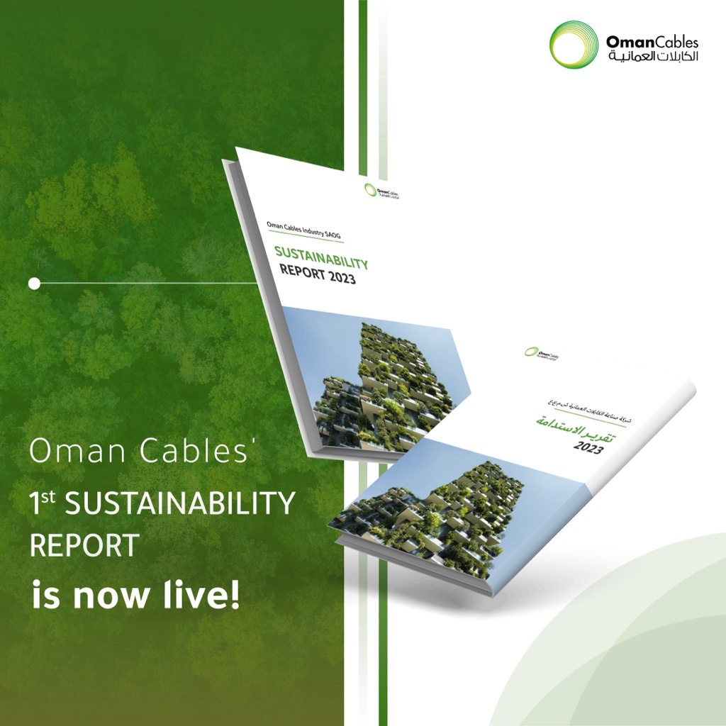 We are pleased to announce that Oman Cables' 1st Sustainability Report is now live!
Join us as we proudly share our progress, opportunities, and aspirations for a greener future. Explore our sustainability journey by clicking the link: omancables.com/wp-content/upl…