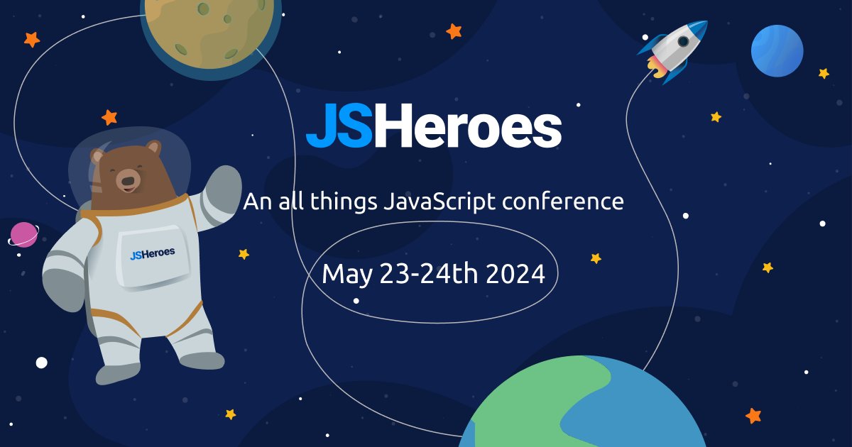 hi all! I got a discount code for the @jsheroes conference in May: 👉 'Love4Communities' hope to see many of you there!