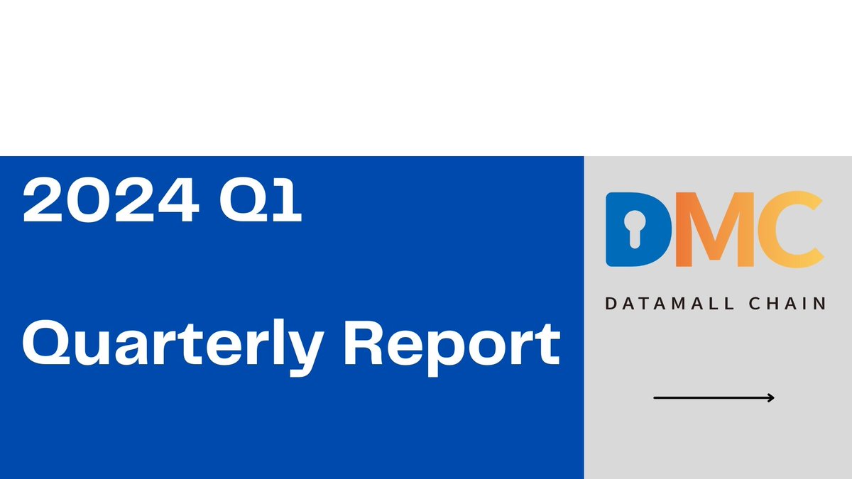 🚀Datamall Chain #Q1 Update! 

Highlights:
💡DMC Foundation unveils DMC 2.0
🌟DMC integrating with <a href="/okx/">OKX</a> 's L2 <a href="/X1_Network/">X1 Xen Hero 💎</a>
🤝New partnerships with <a href="/iotex_io/">IoTeX</a>
<a href="/moledao_io/">moledao</a> @azen_network 
👥Offline DePIN meetup <a href="/EthereumDenver/">ETHDenver 🏔🦬🦄</a> 

Ecosystem:
🤝Collaborative between <a href="/fogworksinc/">Fog Works, Inc.</a> and