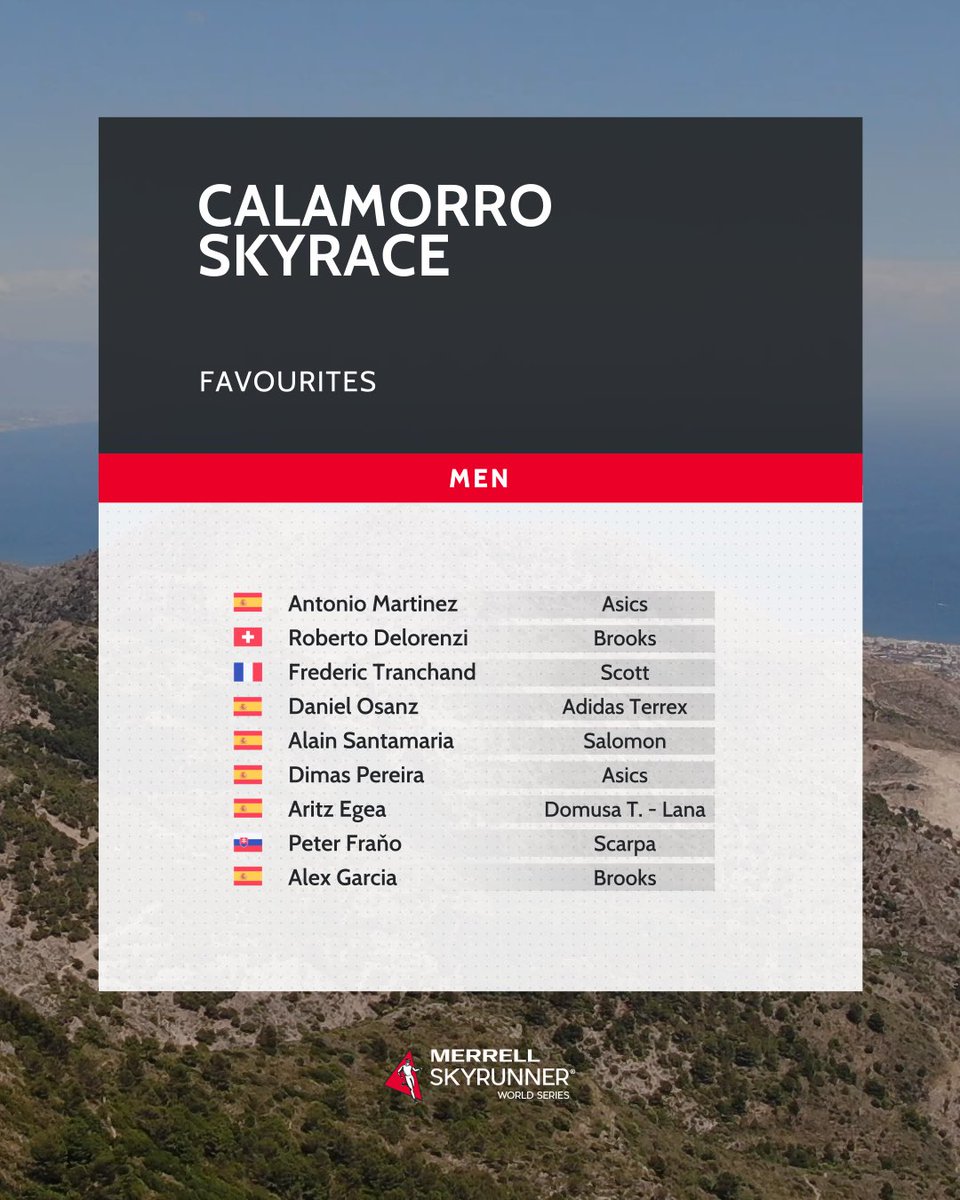 Check out the elite athletes running this weekend in Calamorro Skyrace!! You can follow all of them through the livestream by @Evasiontv_es