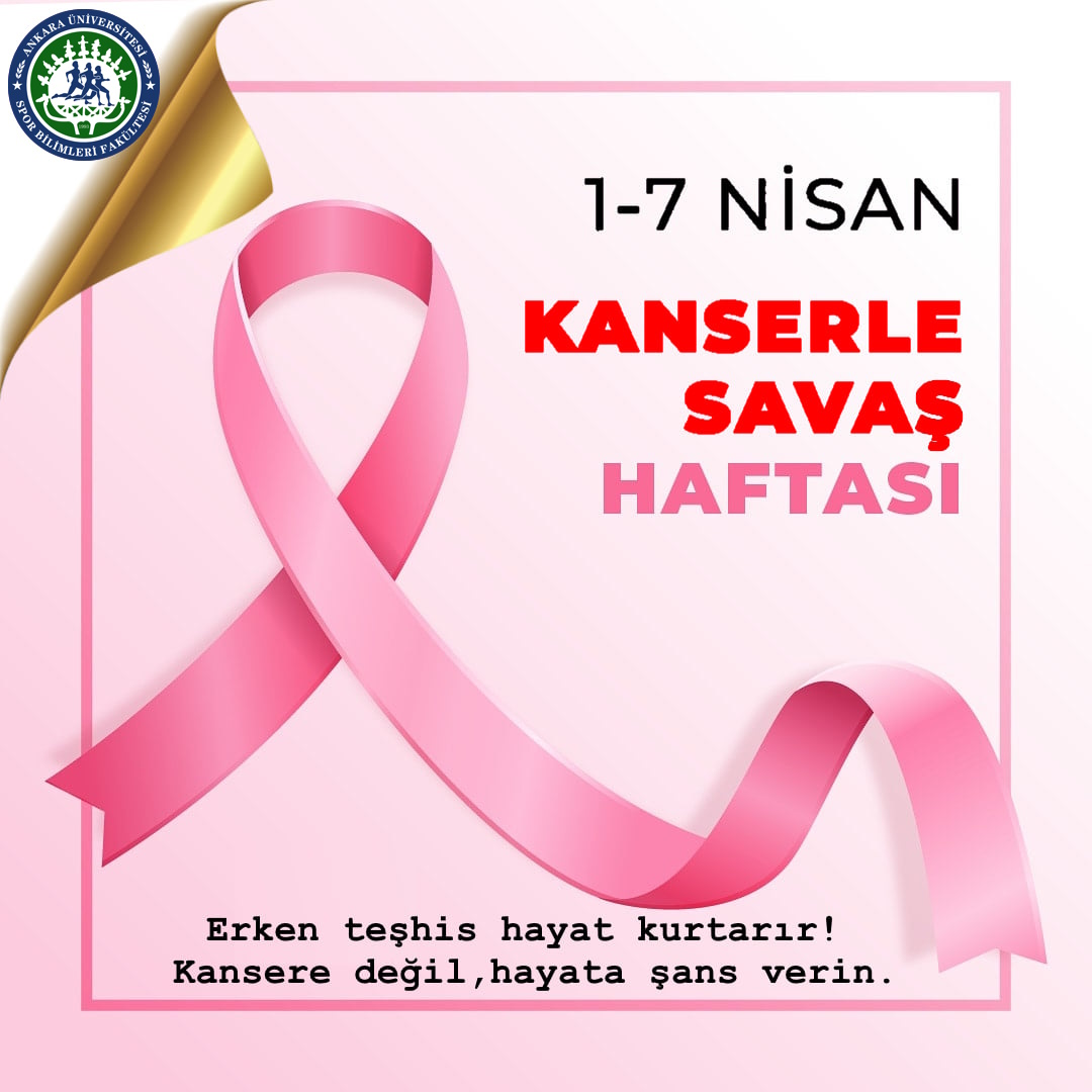 1 – 7 Nisan Kanser Haftası.🎗 Erken teşhis kanserin önlenmesinde önemli bir yere sahiptir. Geç kalmayın, farkında olun. #kanser #kanserhaftası @AnkaraUni @necdetunuvar @semiyhatuncel