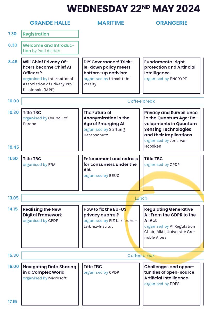 🚀 Regulating Generative AI: From the #GDPR 📜 to the #AIACT 🌐. Mark your calendars! 📅

<a href="/AI_Regulation/">Chair Legal & Regulatory Implications #AI</a> <a href="/MIAI_UGA/">MIAI Grenoble Alpes</a> are thrilled to host an engaging <a href="/CPDPconferences/">CPDP Conferences</a> panel led by <a href="/TC_IntLaw/">Theodore CHRISTAKIS</a>, wth esteemed speakers from <a href="/CNIL/">CNIL</a> <a href="/OpenAI/">OpenAI</a> <a href="/Google/">Google</a> <a href="/wilsonsonsini/">Wilson Sonsini</a> 🌟
🗓️ Wed 22/05 #CPDP2024