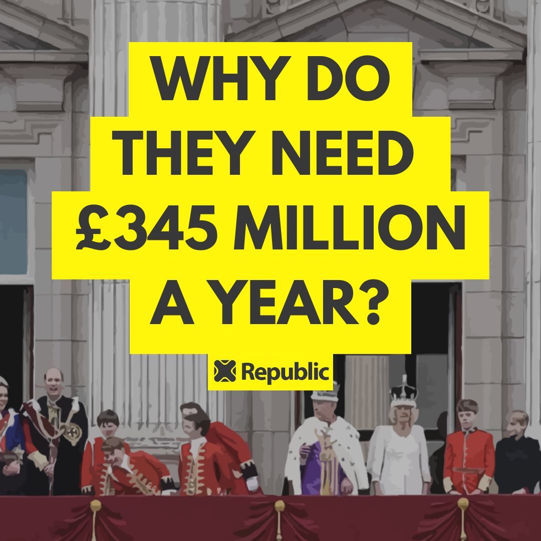 Think of what we could use that £345 million for... #NotMyKing #AbolishTheMonarchy