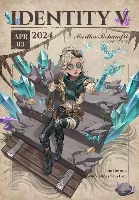 Dear Visitors, Amidst billowy clouds, Martha's gaze always follows the aircraft, soaring high. It's her birthday today, may her sky always remain azure! Happy birthday, Martha! #IdentityV #Birthday #Coordinator 