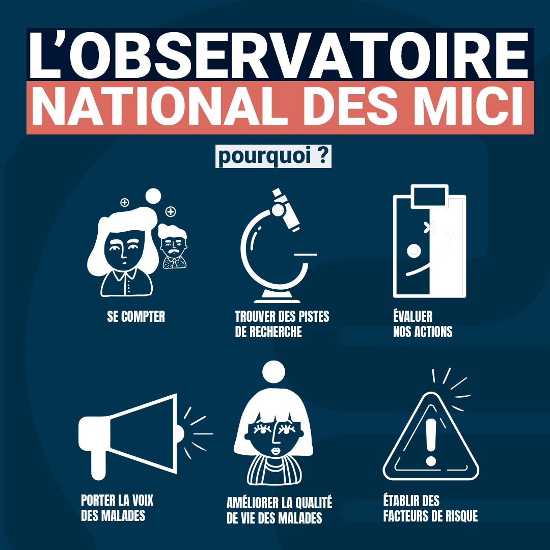 🙌 Pour participer et s’informer sur la recherche #mici , une seule adresse incontournable : l’Observatoire des MICI ! Explorez le tout nouveau site sans tarder 😉 👉observatoire-crohn-rch.fr