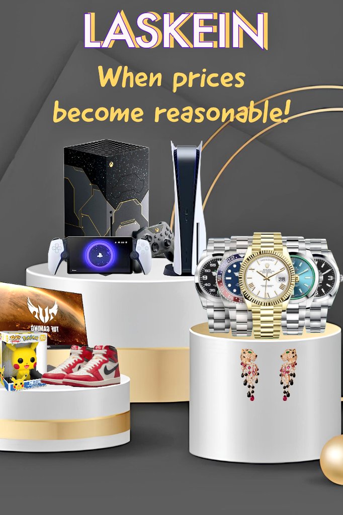 LASKEIN !  When prices become reasonable!!  
Follow us so you don't miss anything! And thus gradually discover the #SECRET of our #thrilling activity!

#Rolex #RolexGate #PlayStation #Microsoft #Nike #gaming #gamingpc #GamingNews #Cartier #fashion #mode #instagram #x #Crypto #NEW