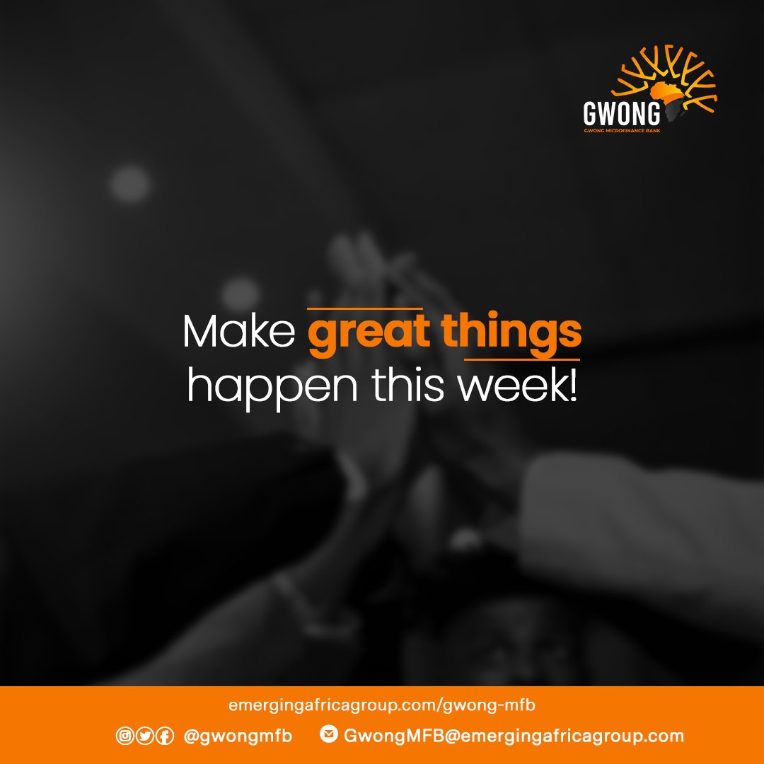 GwongMfb's tweet photo. Work resumes and an opportunity to make great strides in your business and work.
Open a Gwong account today to start on a great note.
#gwongaccount #salaryadvance #paydayloan #agroloan #agrosupport https://t.co/aPGg8jl6Tq