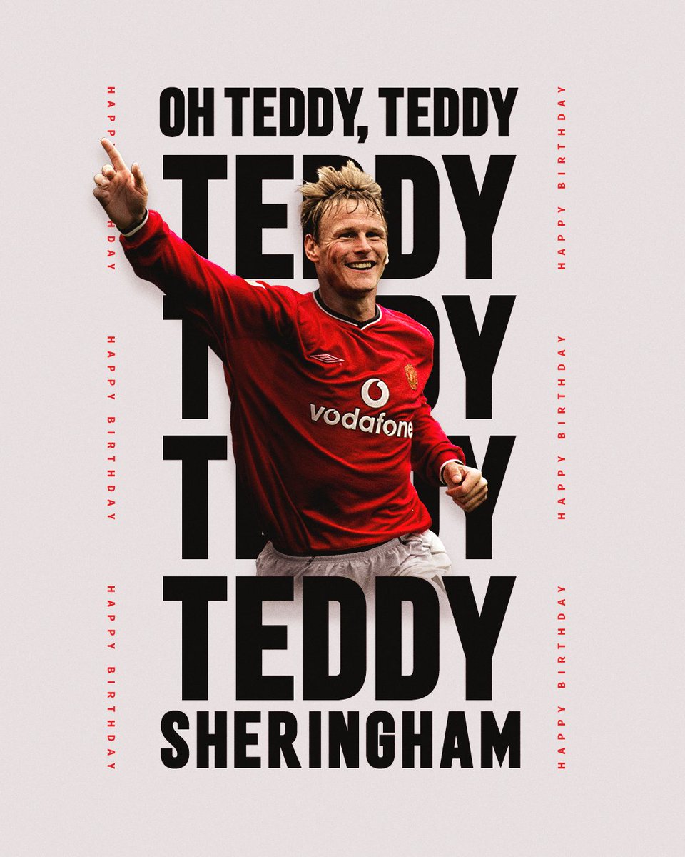 1️⃣5️⃣3️⃣ appearances 🔴
4️⃣6️⃣ goals ⚽️
7️⃣ trophies 🏆

Wishing Teddy Sheringham a very happy birthday! 🫶

#MUFC