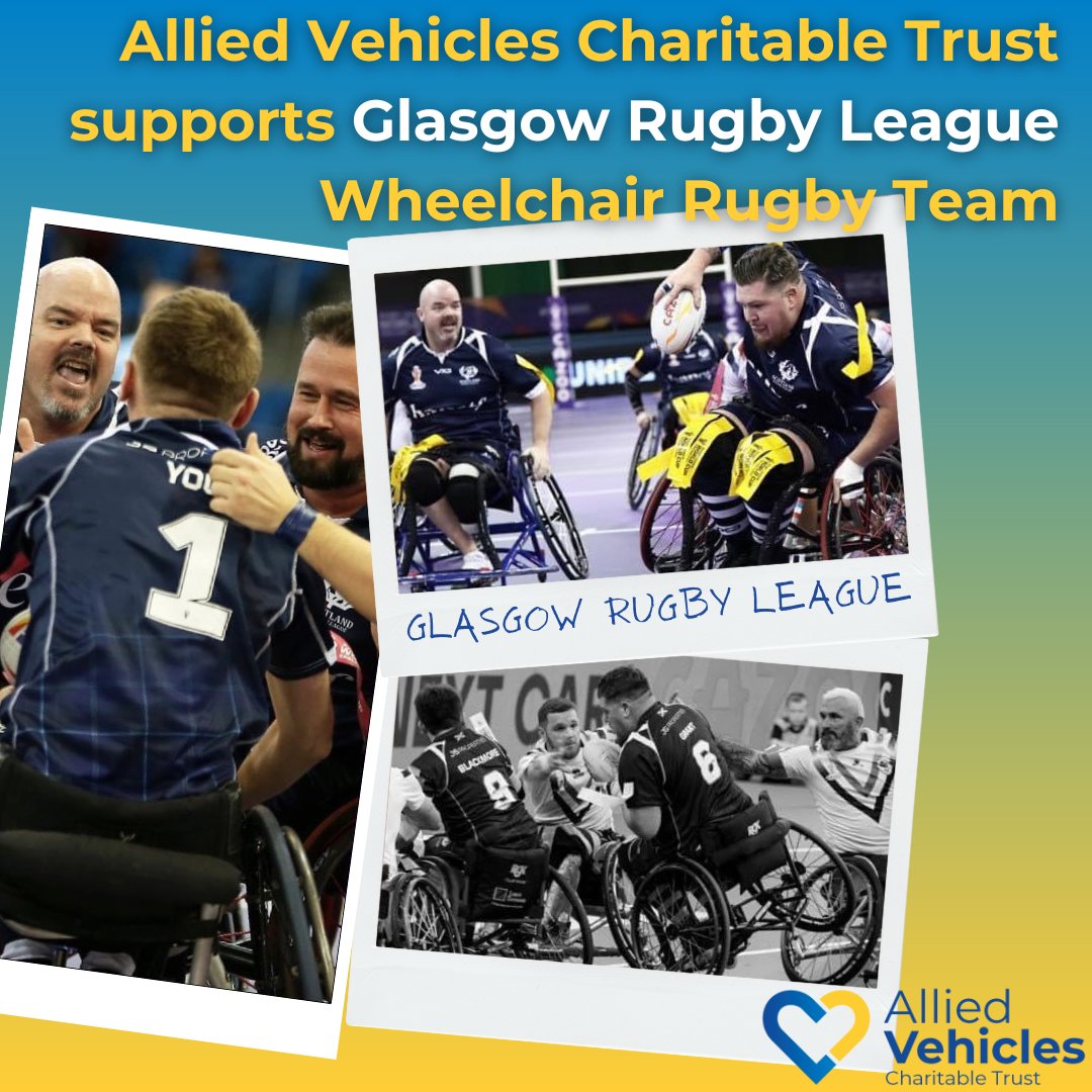 Allied Vehicles Charitable Trust has awarded a grant of £1,000 to @GlasgowLeague to support the training and development of the club's Wheelchair Rugby team.

Read more at ow.ly/GxkO50R51oY

#AlliedFamily #WeMovePeople