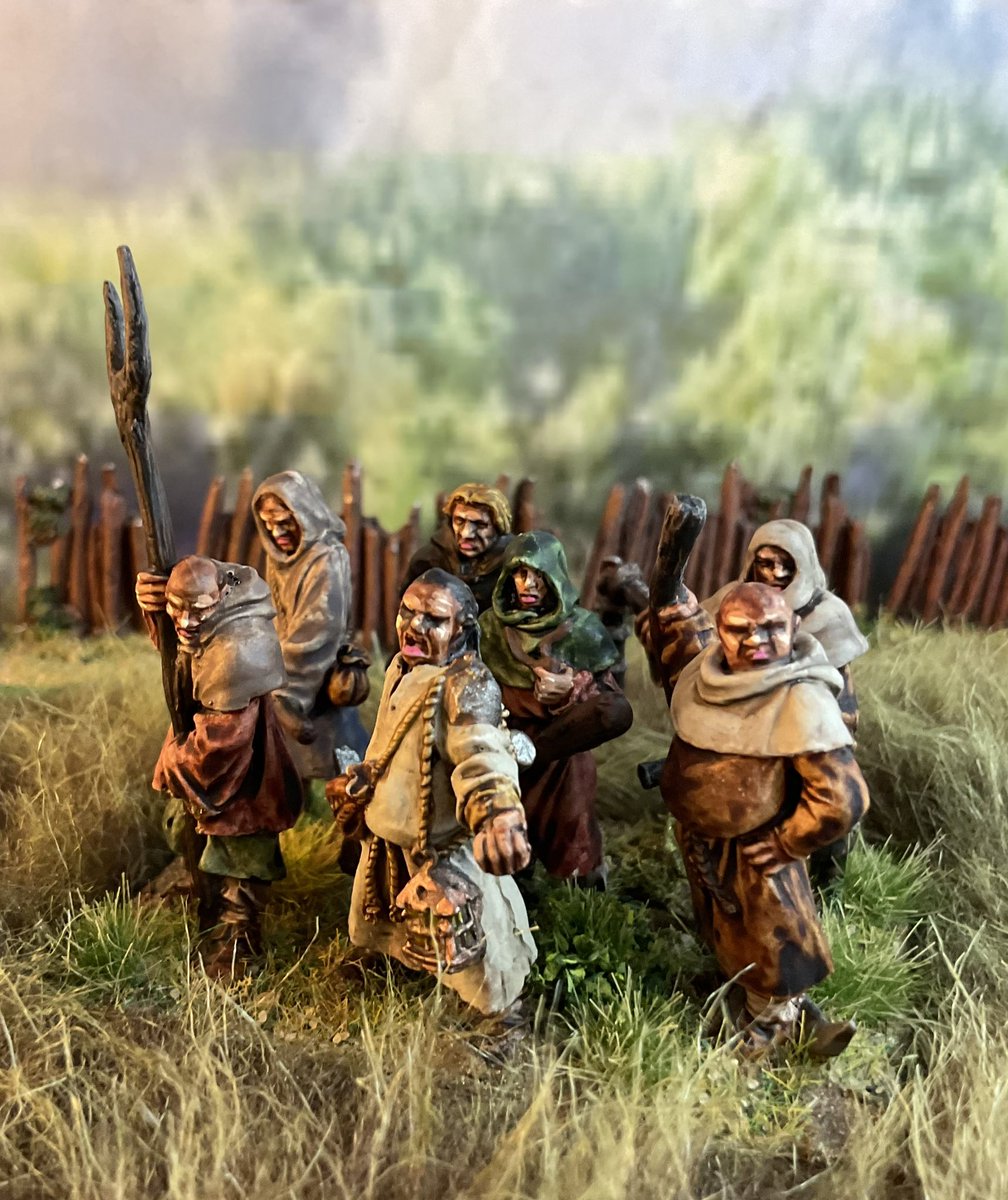 Oldwargamer's tweet photo. Completed these peasants for DBA, it’s a horde base. They are old #GamezoneMiniatures … I think.
#wargaming #Wargames #peasants #thepeasantsarerevolting https://t.co/2ol2CeaXrF