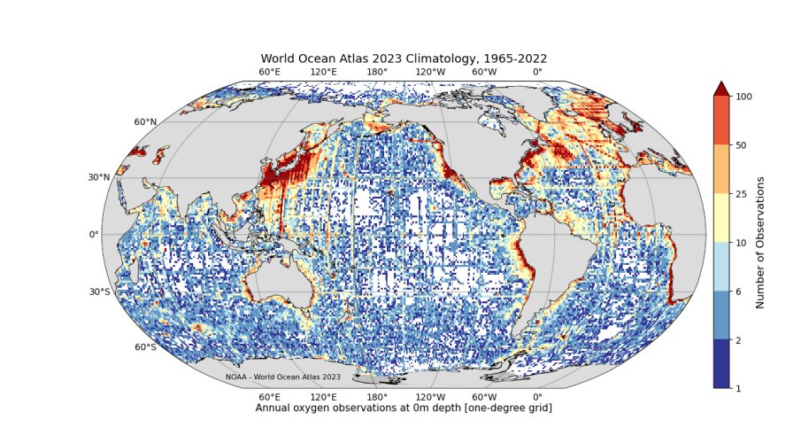 📣Exciting news! The World Ocean Atlas 2023 dataset now incorporate #argofloats O2 data! 👉ncei.noaa.gov/products/world…… With over 240,287 @bgc_argo O2 profiles, #Argo observations have exceeded those analyzed with traditional methods. 🎉This is a major milestone for @bgc_argo !