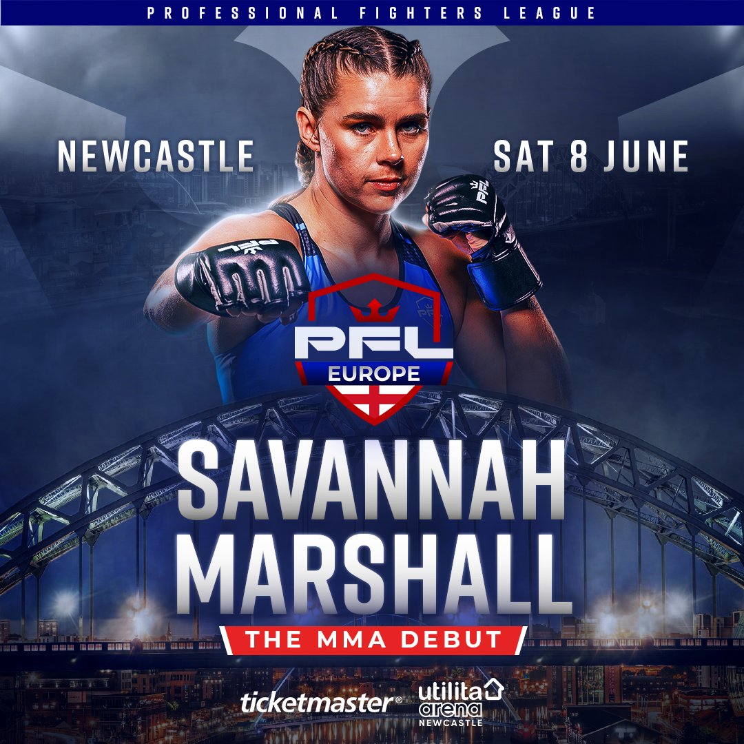 🆕 The Professional Fighters League (@PFLMMA) - the fast growing sports league - is coming back to Newcastle, and headlining the fight card will be former undisputed superstar Boxing Champion @Savmarshall1! 🎟️ Tickets are available now. ℹ️ bit.ly/PFLMMA-NewcX