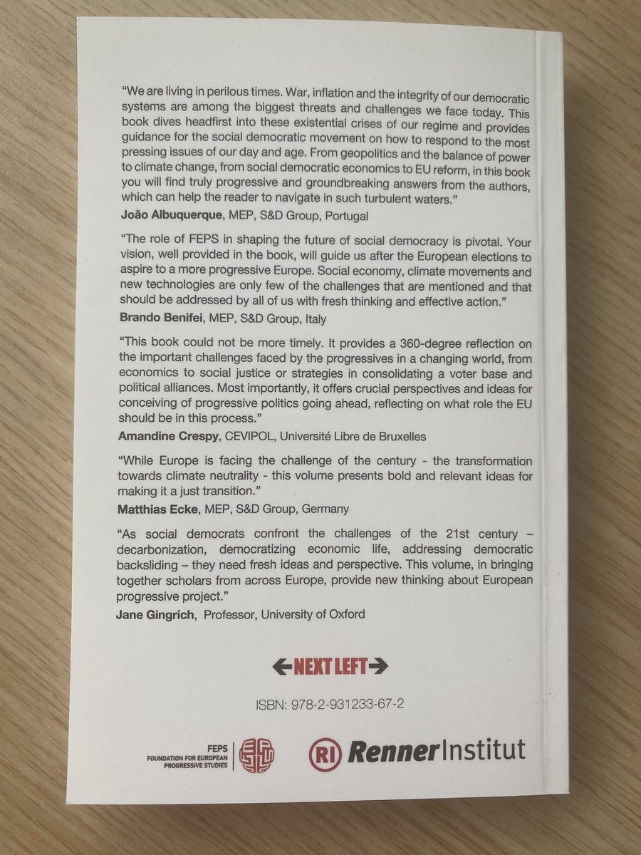 What a great way to start this week! #NextLeft vol. 15 “Progressive Ambition: how to shape Europe in the next decade” by @FEPS and Renner Institut has just arrived 🙂 with @celine_guedes
