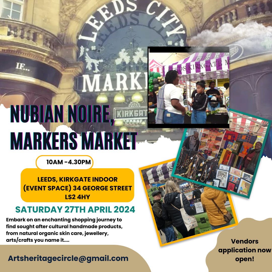 Yes..Nubian Noire, Makers market will now be merging with the launch of their new eco-friendly expo.. Application is now open. Feel free to email us at artsheritagecircle@gmail.com for more info. @AlizaAyaz_ @BlackInPlantSci @DacostaNaturals @InvolvingYou @ShantonaLeeds